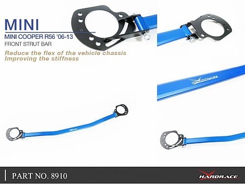 Распорка передней стойки HardRace для MINI Hatch R55/56/57/58/59 2006-2013, HR8910 Распорка передней стойки HardRace для MINI Hatch R55/56/57/58/59 2006-2013, HR8910