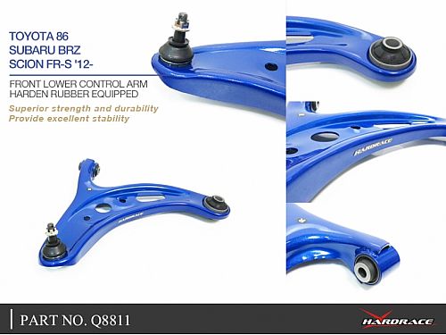 Передние нижние рычаги HardRace для SUBARU BRZ ZC6 2012-2021 (на сайлентблоках), HR8811