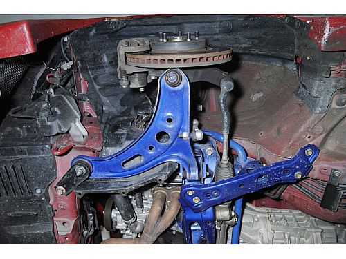 Передний нижний рычаг заниженного HardRace для SUBARU BRZ ZC6 2012-2021 (на сайлентблоках), HR8812