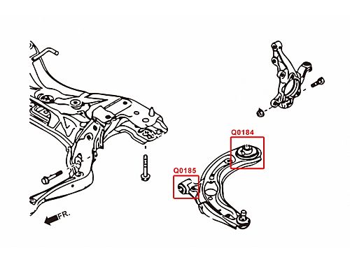 Сайлентблоки передних нижних рычагов HardRace для MAZDA 2 3 поколение (DJ) 2014-, HRQ0184 Сайлентблоки передних нижних рычагов HardRace для MAZDA 2 3 поколение (DJ) 2014-, HRQ0184