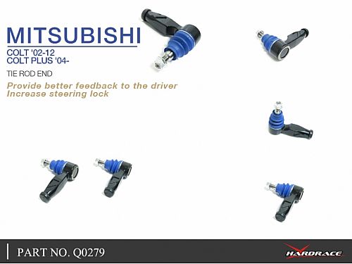 Наконечники рулевой тяги HardRace для MITSUBISHI COLT Z20/Z30 2002-2012, HRQ0279 Наконечники рулевой тяги HardRace для MITSUBISHI COLT Z20/Z30 2002-2012, HRQ0279