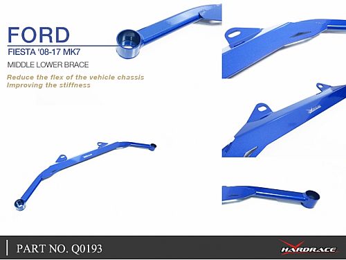Средняя нижняя распорка HardRace для FORD FIESTA MK7 2008-2017, HRQ0193 Средняя нижняя распорка HardRace для FORD FIESTA MK7 2008-2017, HRQ0193