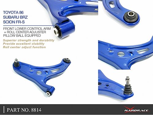 Передний нижний рычаг заниженного HardRace для TOYOTA 86 GR86 ZN8 2021- (на ШС), HR8814 Передний нижний рычаг заниженного HardRace для TOYOTA 86 GR86 ZN8 2021- (на ШС), HR8814