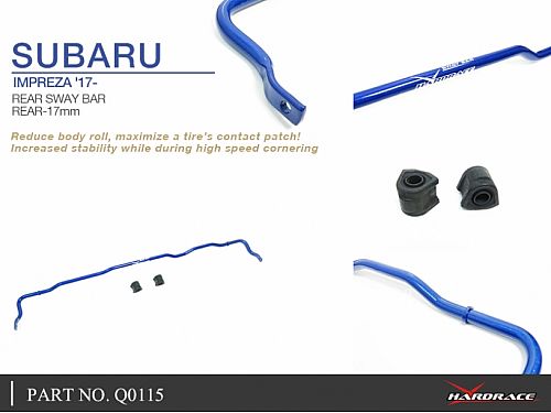 Задний cтабилизатор HardRace для SUBARU IMPREZA 5th GK/GT 2017-2023, HRQ0115