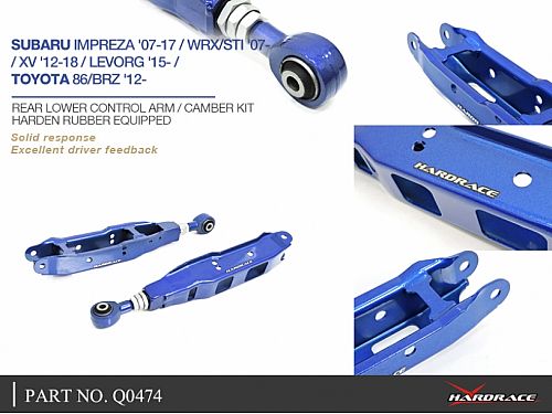 Рычаги задние нижние HardRace для SUBARU BRZ ZC6 2012-2021 (на сайлентблоках), HRQ0474 Рычаги задние нижние HardRace для SUBARU BRZ ZC6 2012-2021 (на сайлентблоках), HRQ0474