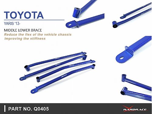 Средняя нижняя распорка HardRace для TOYOTA YARIS P3 2014-, HRQ0405 Средняя нижняя распорка HardRace для TOYOTA YARIS P3 2014-, HRQ0405
