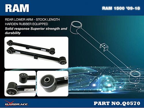 Рычаги задние нижние HardRace для DODGE RAM 4 поколение 2009-2018 (на сайлентблоках), HRQ0570