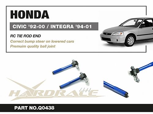 Наконечник поперечной рулевой тяги HardRace для HONDA CIVIC 5th EG 1992-1996, HRQ0438 Наконечник поперечной рулевой тяги HardRace для HONDA CIVIC 5th EG 1992-1996, HRQ0438
