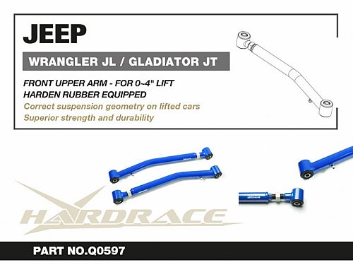Передние нижние рычаги HardRace для JEEP WRANGLER JLU 2018- (на сайлентблоках), HRQ0597