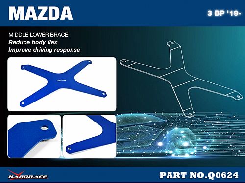 Средняя нижняя распорка HardRace для MAZDA CX-30 DM 2019-, HRQ0624 Средняя нижняя распорка HardRace для MAZDA CX-30 DM 2019-, HRQ0624