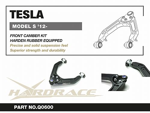 Передние верхние развальные рычаги HardRace для TESLA Model S 1 поколение 2012-2020 (на сайлентблоках), HRQ0600 Передние верхние развальные рычаги HardRace для TESLA Model S 1 поколение 2012-2020 (на сайлентблоках), HRQ0600