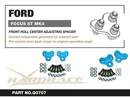 Распорка коррекции передней геометрии HardRace для FORD FOCUS MK4 2018-, HRQ0707 Распорка коррекции передней геометрии HardRace для FORD FOCUS MK4 2018-, HRQ0707