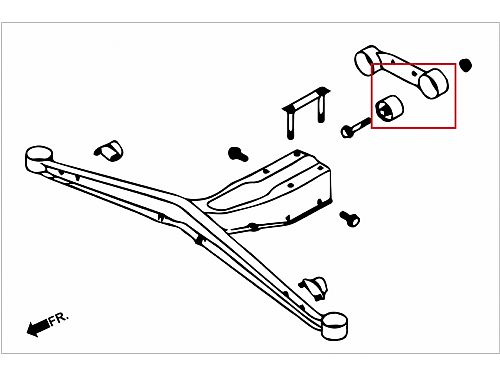 Сайлентблок заднего дифференциала HardRace для SUBARU IMPREZA 2nd GD/GG STI 2001-2006, HRQ0647