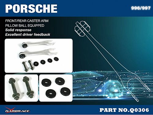 Рычаги кастора перед/зад HardRace для PORSCHE 911 996 1997-2004 (на ШС), HRQ0306