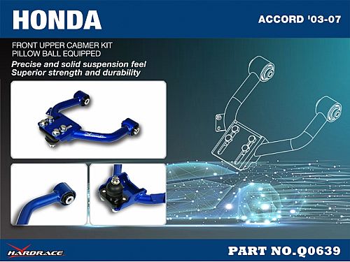Передние верхние развальные рычаги HardRace для ACURA TSX 1st CL9 2003-2008 (на ШС), HRQ0639