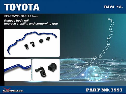Задний cтабилизатор HardRace для TOYOTA RAV4 XA40 2013-2018, HR7997 Задний cтабилизатор HardRace для TOYOTA RAV4 XA40 2013-2018, HR7997