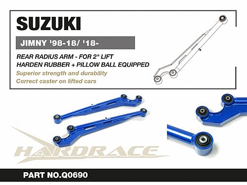 Задний продольный рычаг HardRace для SUZUKI JIMNY 4th 2018- (на сайлентблоках и ШС), HRQ0690 Задний продольный рычаг HardRace для SUZUKI JIMNY 4th 2018- (на сайлентблоках и ШС), HRQ0690