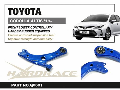 Передние нижние рычаги HardRace для TOYOTA COROLLA E210 2018- (на сайлентблоках), HRQ0681 Передние нижние рычаги HardRace для TOYOTA COROLLA E210 2018- (на сайлентблоках), HRQ0681