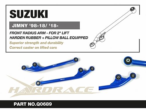 Передний продольный рычаг HardRace для SUZUKI JIMNY 4th 2018- (на сайлентблоках и ШС), HRQ0689 Передний продольный рычаг HardRace для SUZUKI JIMNY 4th 2018- (на сайлентблоках и ШС), HRQ0689