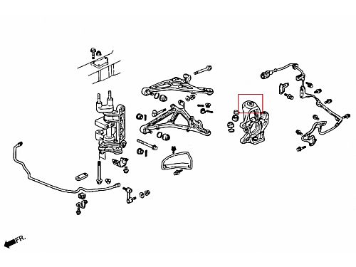 Верхняя шаровая опора переднего кулака HardRace для HONDA NSX NA1/NA2 1991-2005, HRQ0625 Верхняя шаровая опора переднего кулака HardRace для HONDA NSX NA1/NA2 1991-2005, HRQ0625