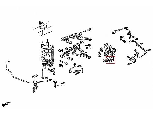 Нижняя шаровая опора переднего кулака HardRace для ACURA NSX NA1/NA2  1991-2005, HRQ0626