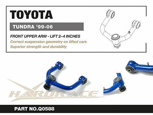 Передние верхние развальные рычаги HardRace для TOYOTA SEQUOIA 1 поколение 2000-2007 (на сайлентблоках), HRQ0588 Передние верхние развальные рычаги HardRace для TOYOTA SEQUOIA 1 поколение 2000-2007 (на сайлентблоках), HRQ0588