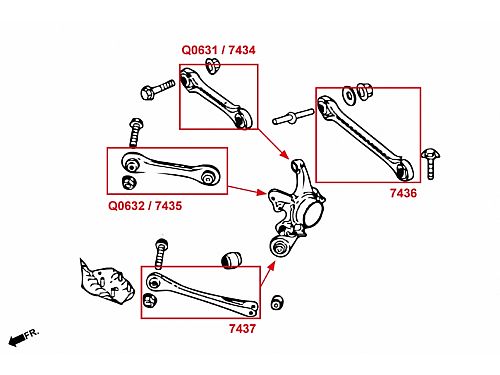 Рычаг задний верхний HardRace для BMW 1 Серии F20/F21 2011-2019 (на ШС), HR7435 Рычаг задний верхний HardRace для BMW 1 Серии F20/F21 2011-2019 (на ШС), HR7435