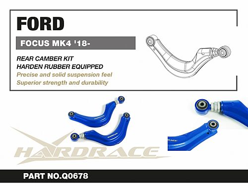 Развальные рычаги задние HardRace для FORD FOCUS MK4 2018- (на сайлентблоках), HRQ0678 Развальные рычаги задние HardRace для FORD FOCUS MK4 2018- (на сайлентблоках), HRQ0678