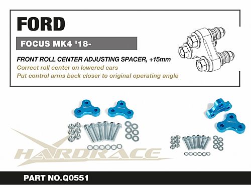 Распорка коррекции передней геометрии HardRace для FORD FOCUS MK4 2018-, HRQ0551 Распорка коррекции передней геометрии HardRace для FORD FOCUS MK4 2018-, HRQ0551