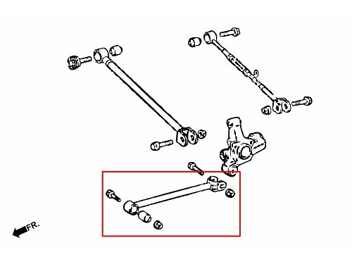 Продольные рычаги задние HardRace для TOYOTA CAMRY 5th XV30 2001-2006 (на сайлентблоках), HR7333 Продольные рычаги задние HardRace для TOYOTA CAMRY 5th XV30 2001-2006 (на сайлентблоках), HR7333