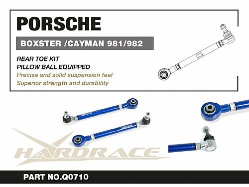 Задние рычаги схождения регулируемые HardRace для PORSCHE CAYMAN 981 2012-2016 (на ШС), HRQ0710