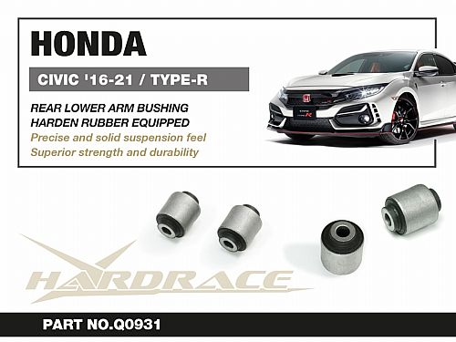 Сайлентблок заднего нижнего рычага HardRace для HONDA CIVIC 10th FC/FK 2016-2021, HRQ0931 Сайлентблок заднего нижнего рычага HardRace для HONDA CIVIC 10th FC/FK 2016-2021, HRQ0931