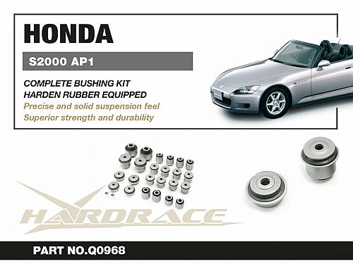 Полный комплект сайлентблоков HardRace для HONDA S2000 AP1 1999-2003, HRQ0968 Полный комплект сайлентблоков HardRace для HONDA S2000 AP1 1999-2003, HRQ0968