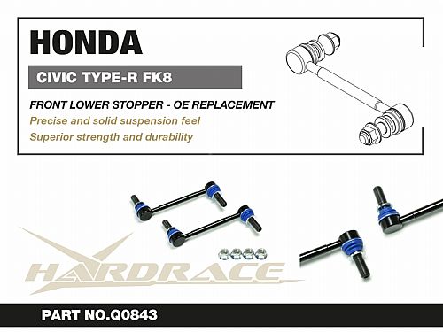 Передний развальный рычаг HardRace для HONDA CIVIC 10th TYPE-R FK8 2017-2022 HRQ0843 Передний развальный рычаг HardRace для HONDA CIVIC 10th TYPE-R FK8 2017-2022 HRQ0843