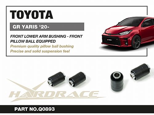 Сайлентблок передних нижних рычагов HardRace для TOYOTA YARIS Р4 (GR GXPA16/MXPA12) 2020-, HRQ0893 Сайлентблок передних нижних рычагов HardRace для TOYOTA YARIS Р4 (GR GXPA16/MXPA12) 2020-, HRQ0893
