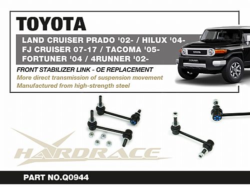 Передняя тяга/стойка стабилизатора HardRace для TOYOTA 4RUNNER 4th N210 2003-2009, HRQ0944 Передняя тяга/стойка стабилизатора HardRace для TOYOTA 4RUNNER 4th N210 2003-2009, HRQ0944
