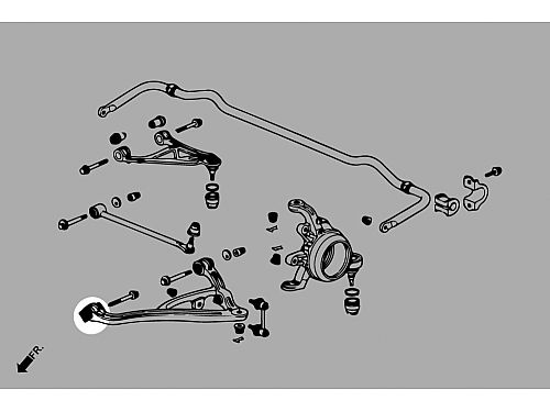Сайлентблок заднего нижнего рычага HardRace для HONDA S2000 AP2 2003-2009, HRQ0965