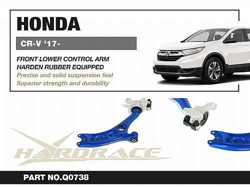 Передние нижние рычаги HardRace для HONDA CR-V 5th 2017-2022 (на сайлентблоках), HRQ0738 Передние нижние рычаги HardRace для HONDA CR-V 5th 2017-2022 (на сайлентблоках), HRQ0738