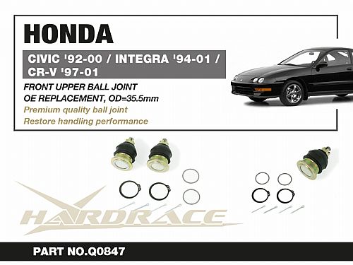 Передняя верхняя шаровая опора HardRace для HONDA ACCORD 6th CG1/2/3/4/5/6 1997-2002, HRQ0847