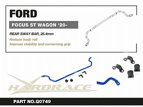 Задний cтабилизатор HardRace для FORD FOCUS MK4 2018-, HRQ0749 Задний cтабилизатор HardRace для FORD FOCUS MK4 2018-, HRQ0749