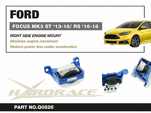 Правая опора двигателя HardRace для FORD FOCUS MK3 2011-2019, HRQ0826 Правая опора двигателя HardRace для FORD FOCUS MK3 2011-2019, HRQ0826