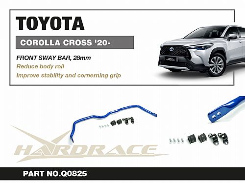 Передний стабилизатор HardRace для TOYOTA COROLLA CROSS XG10 2020-, HRQ0825 Передний стабилизатор HardRace для TOYOTA COROLLA CROSS XG10 2020-, HRQ0825
