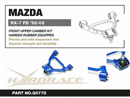 Передние верхние развальные рычаги HardRace для MAZDA RX-7 3rd FD 1991-2002 (на ШС), HRQ0778