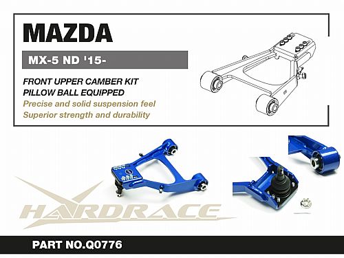 Передние верхние развальные рычаги HardRace для MAZDA MX-5 MIATA 4th ND 2015- (на ШС), HRQ0776 Передние верхние развальные рычаги HardRace для MAZDA MX-5 MIATA 4th ND 2015- (на ШС), HRQ0776