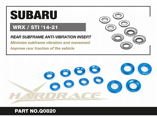 Антивибрационные вставки заднего подрамника HardRace для SUBARU WRX STI 1 поколение 2014-2021, HRQ0820 Антивибрационные вставки заднего подрамника HardRace для SUBARU WRX STI 1 поколение 2014-2021, HRQ0820 — фото 2