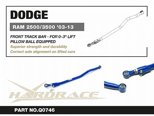 Тяга Панара передняя регулируемая HardRace для DODGE RAM 3 поколение 2500 2003-2007 (на ШС), HRQ0746