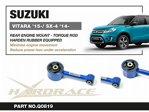 Опора двигателя задняя HardRace для SUZUKI SX4 2nd S-CROSS 2014-2021, HRQ0819 Опора двигателя задняя HardRace для SUZUKI SX4 2nd S-CROSS 2014-2021, HRQ0819