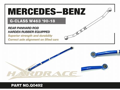 Тяга Панара задняя регулируемая HardRace для MERCEDES-BENZ G-Класс W463 1990-2018 (на сайлентблоках), HRQ0492 Тяга Панара задняя регулируемая HardRace для MERCEDES-BENZ G-Класс W463 1990-2018 (на сайлентблоках), HRQ0492
