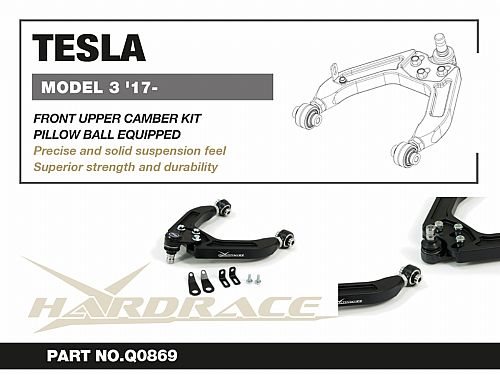 Передние верхние развальные рычаги HardRace для TESLA Model 3 1 поколение 2017- (на ШС), HRQ0869
