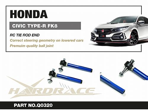 Наконечник поперечной рулевой тяги HardRace для HONDA CIVIC 10th FK8 TYPE-R 2017-2022, HRQ0320